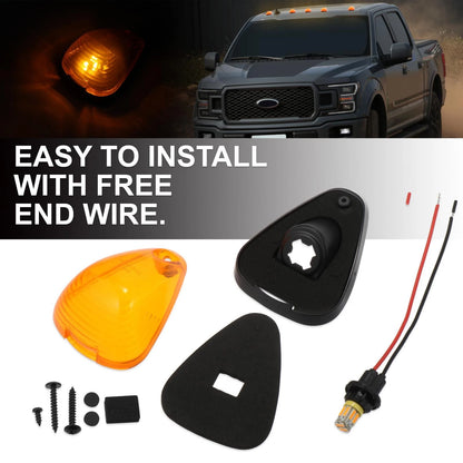 5 x Yellow Cab Marker Light Covers for Ford F150 (1999-2016)