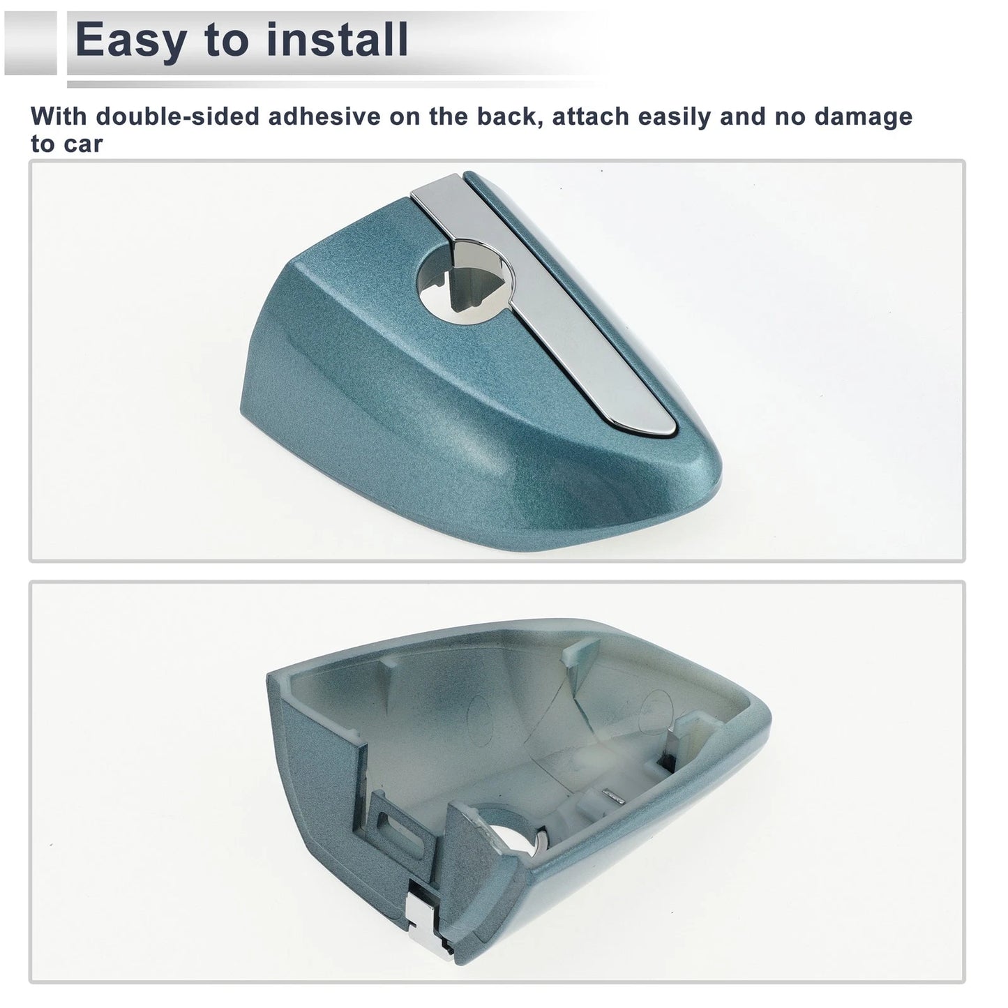 Blue Front Left Door Handle Lock Cylinder Cover for Toyota Corolla (2014-2018)