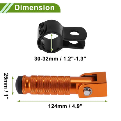 Orange Motorcycle Foot Pegs for Honda, Suzuki, Yamaha