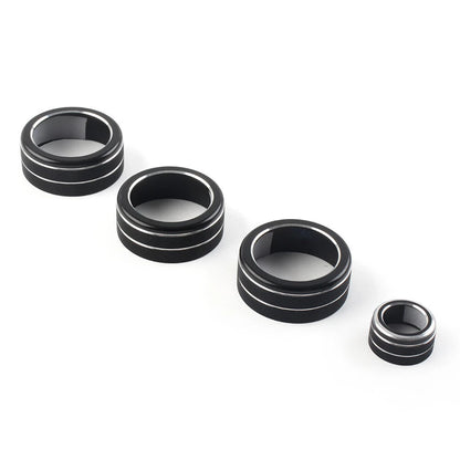 4 x AC Climate Control Knob Ring Covers for Honda Civic (2022 - Present) Black