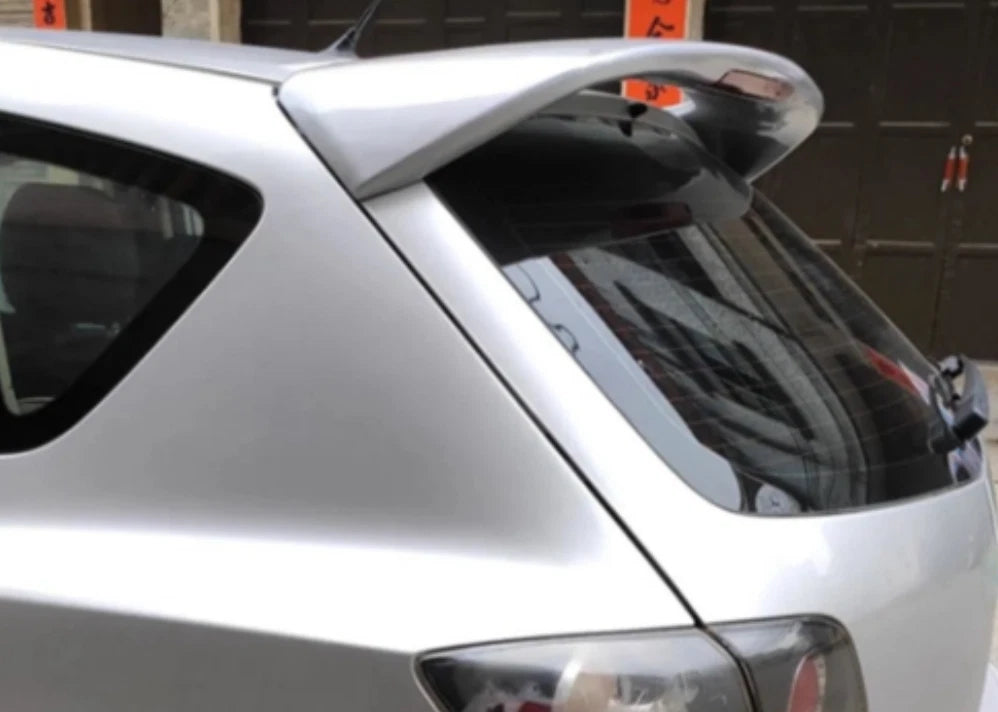 Unpainted LED Rear Roof Window Spoiler for 2006-2012 Mazda 3 Hatchback