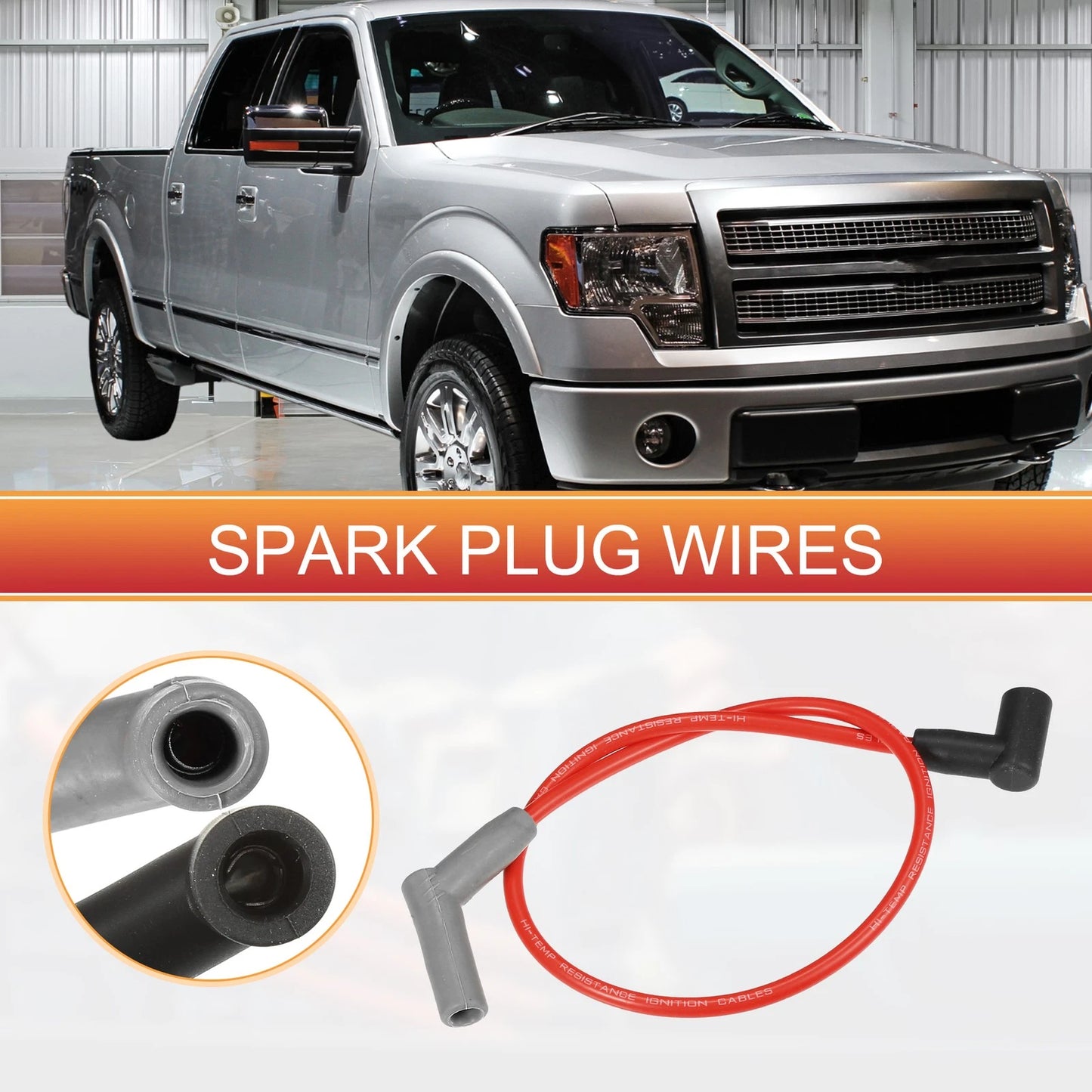 8 x Spark Plug Wire Ignition Coil Cables for Ford SBF Small Block
