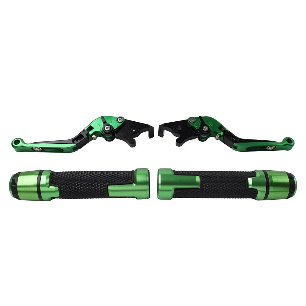 CNC Brake Clutch Levers & Handlebar Grips Set for Kawasaki Ninja 650R Z650 (2017-2023)