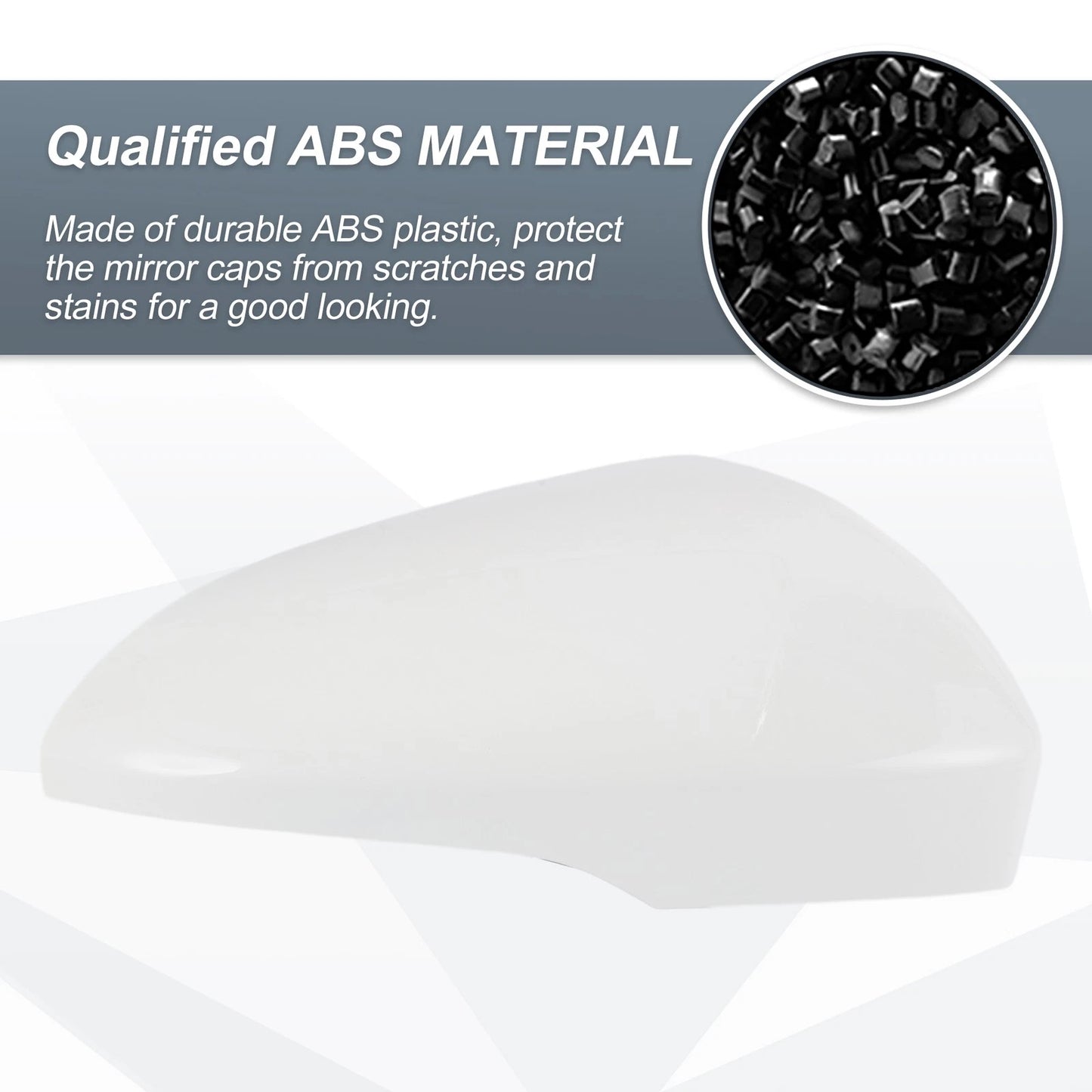 Right Mirror Cover Cap White for Ford Fusion (2013-2019)