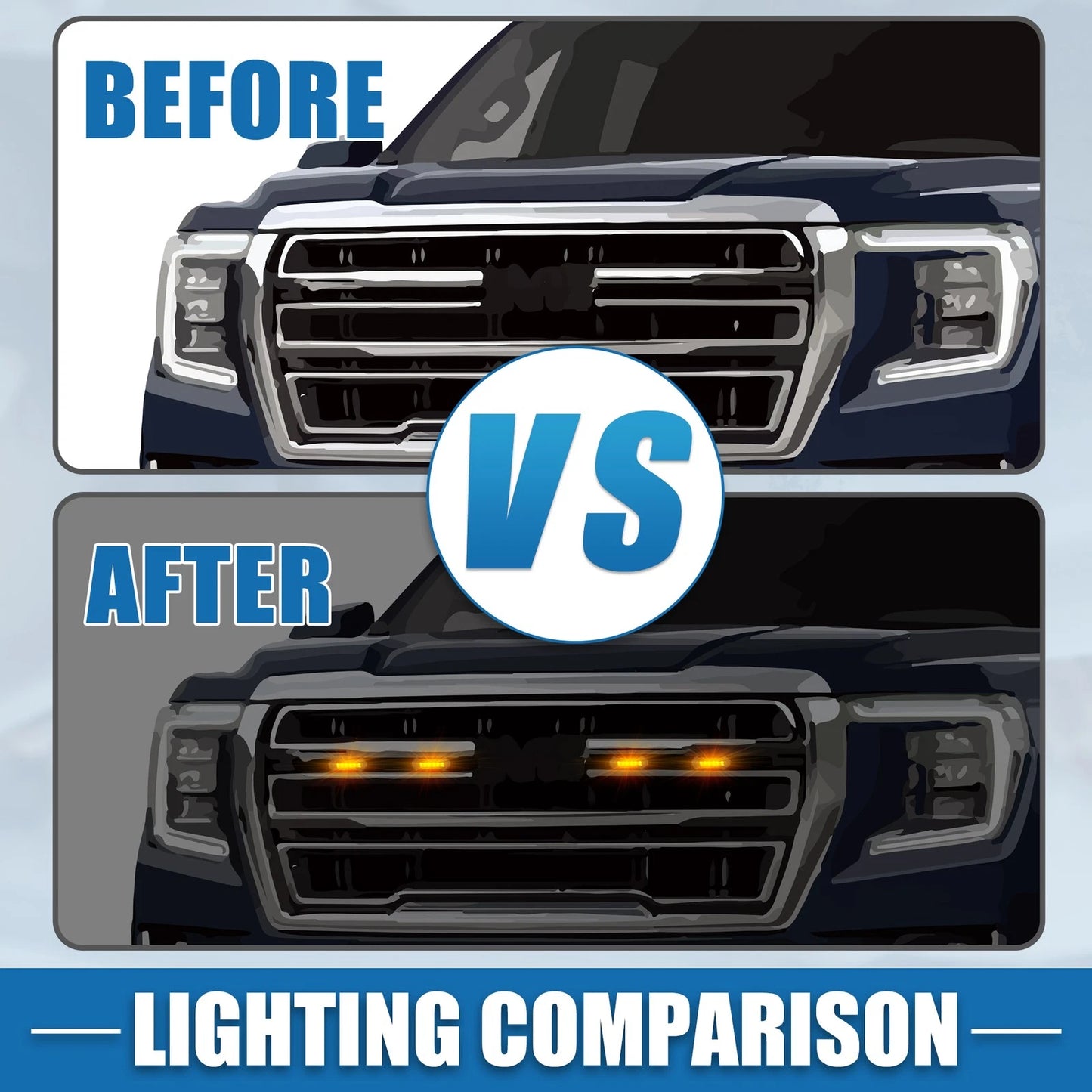 Grill LED Light Front Grille Lights for Toyota Tacoma (2016–2022)
