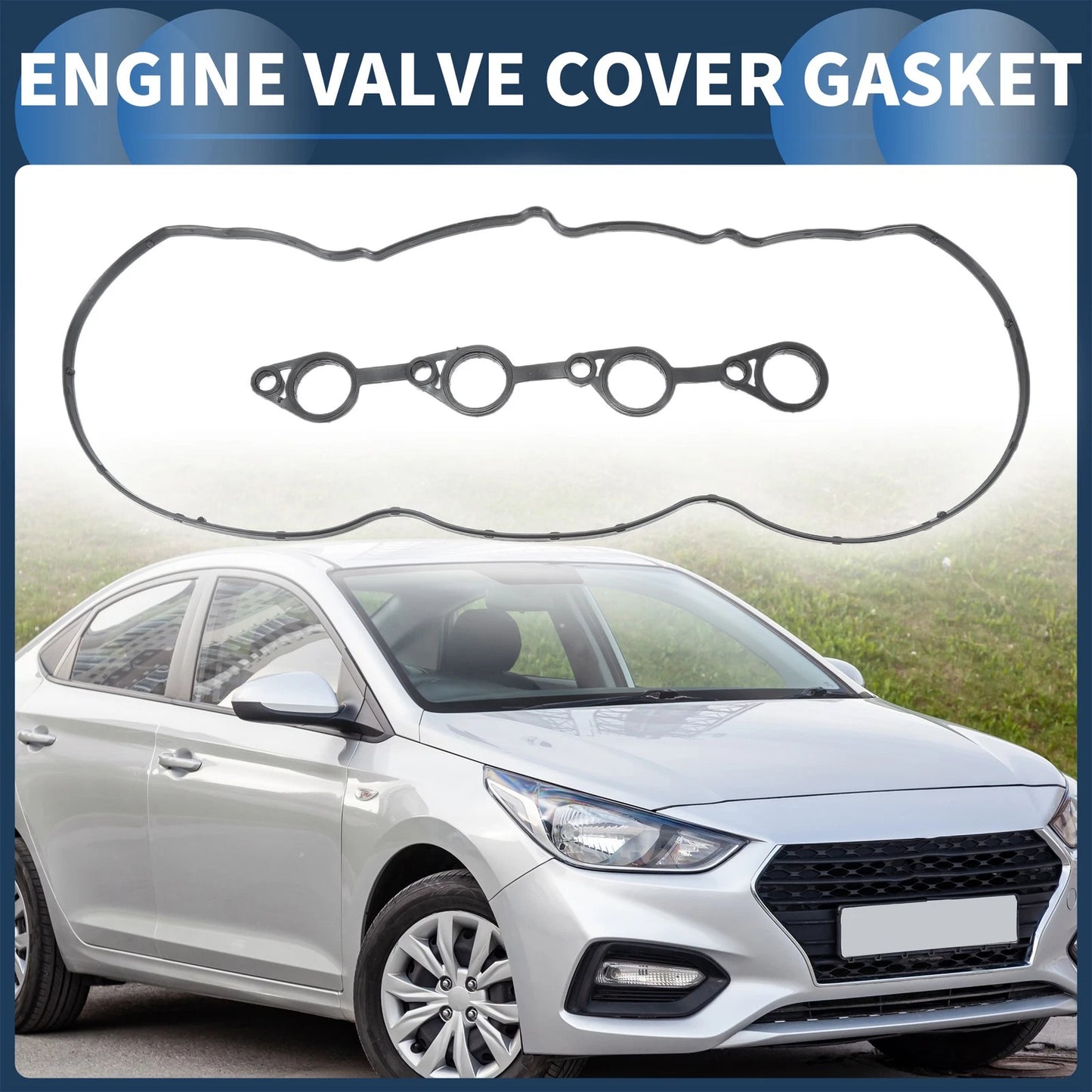 Valve Cover Gasket for Hyundai Accent Elantra, Kia Rio Soul (2006-2019)