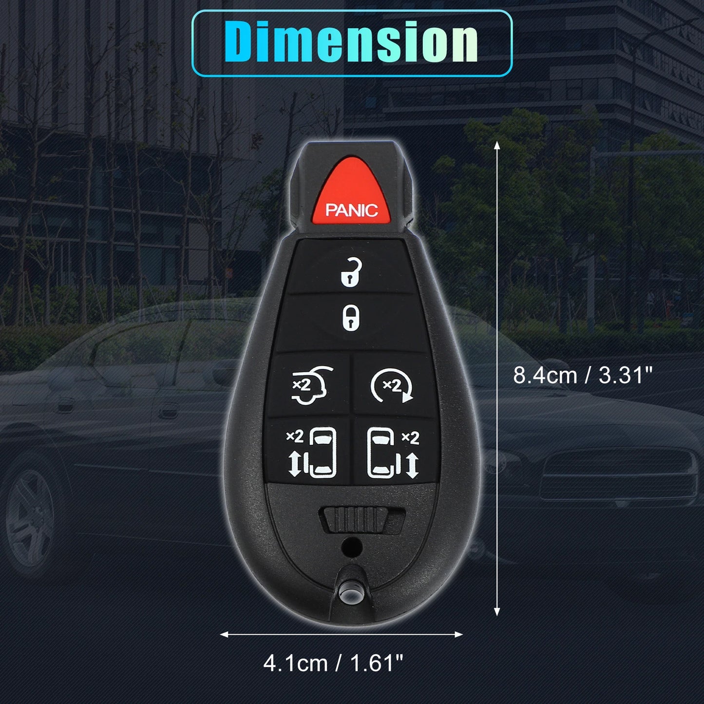 Keyless Entry Remote Shell Cover for Dodge Chrysler No Chip
