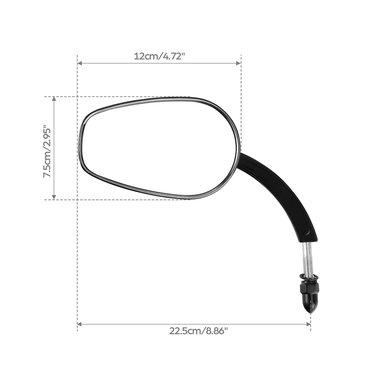 Black Rear View Mirrors for Harley Touring Electra Glide Sportster 883 1200