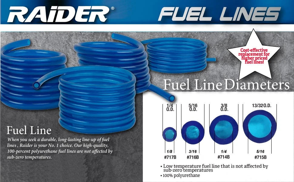 25' 1/8 ID x 1/4 OD Fuel Line / Primer Line for ATV UTV Snowmobile Motorcycle