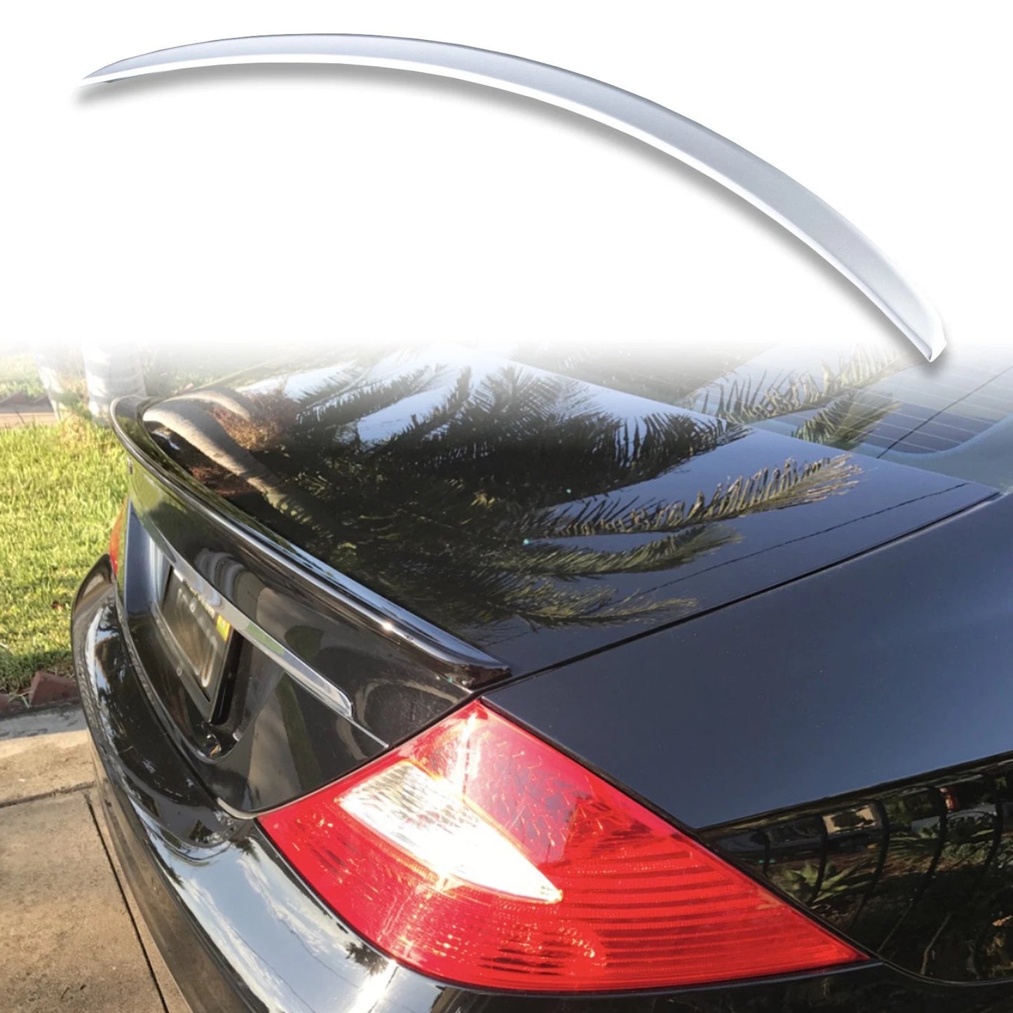 Rear Boot Spoiler for Mercedes Benz C219 (2006-2010) - Iridium Silver