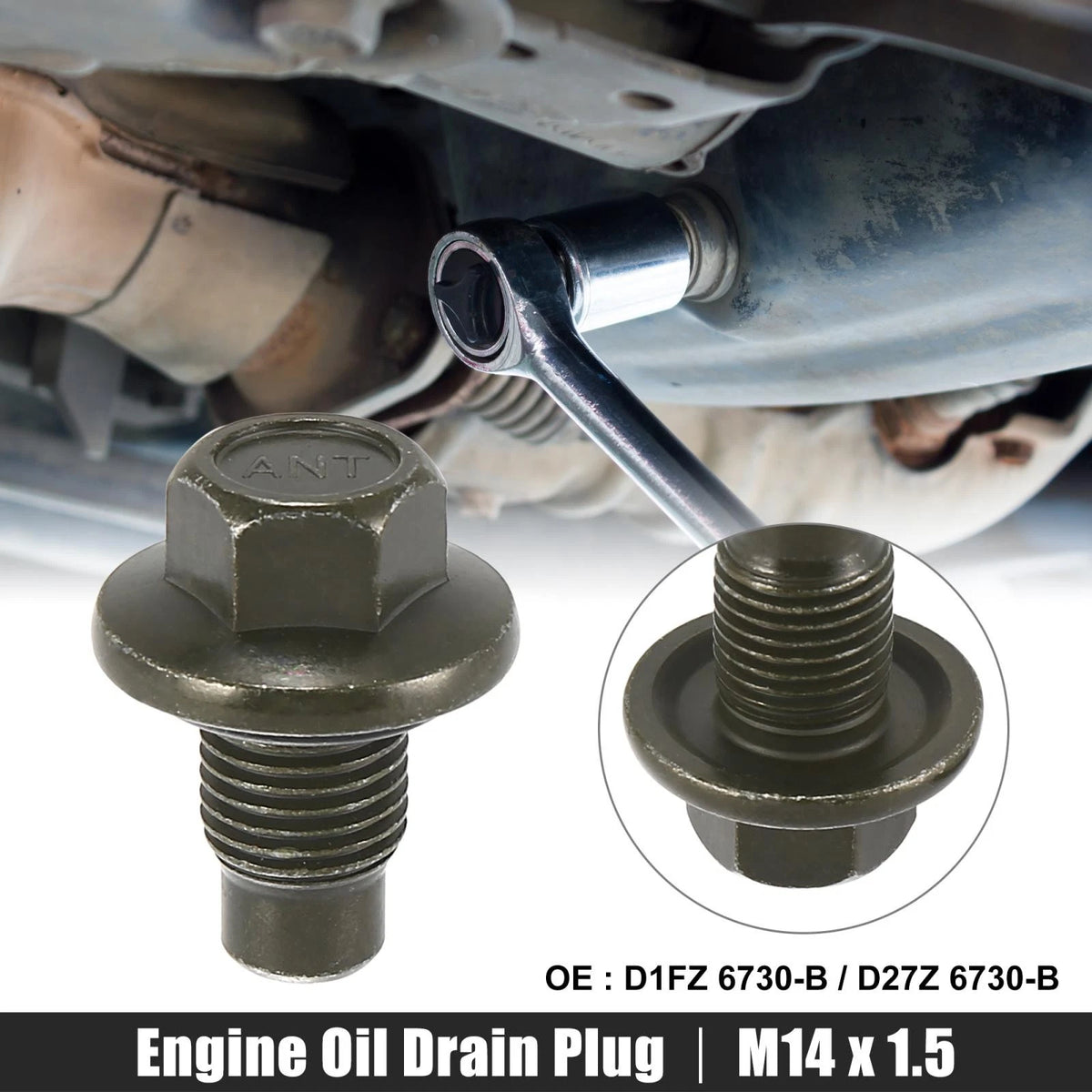 M14 x 1.5 Stainless Steel Engine Oil Drain Plug Screw for Ford