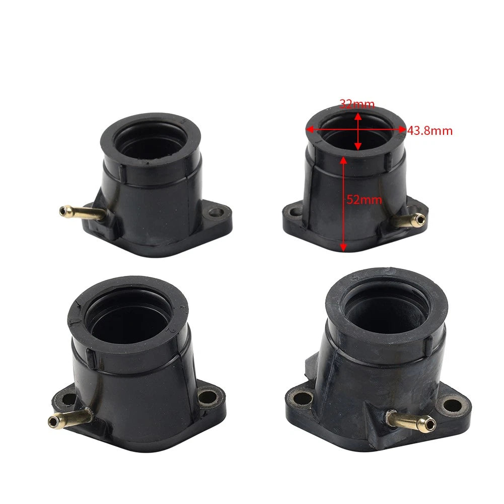 4 x Carburetor Intake Connector Boots for Yamaha FZX250 ZEAL (1991-1992)