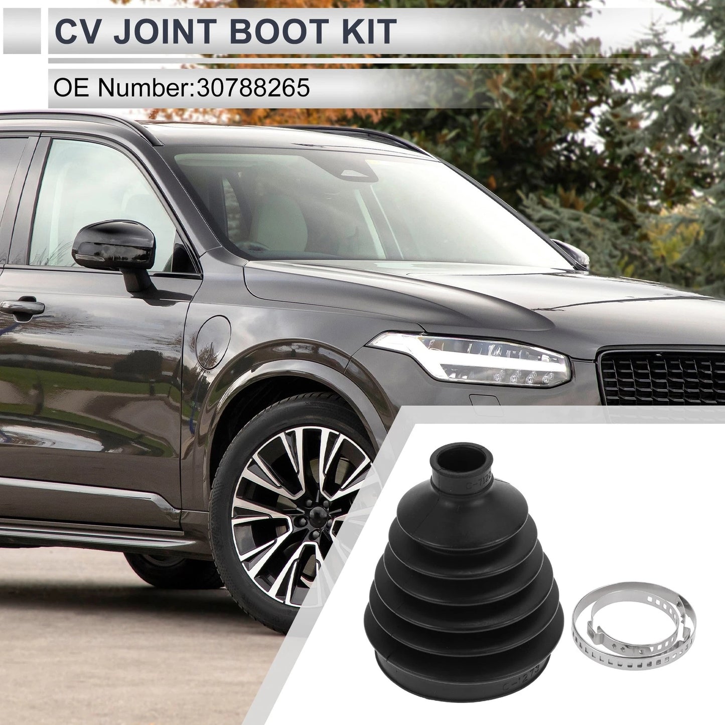 Outer CV Joint Boot Kit with Clamps for Volvo XC90 (2005-2014)