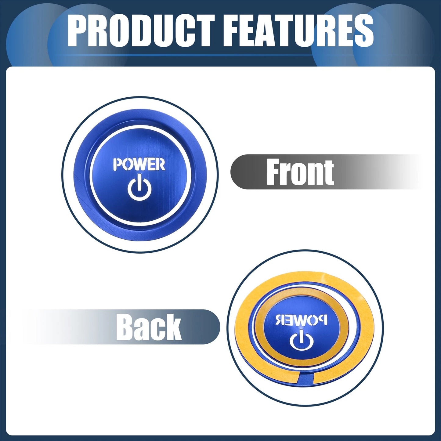 Car Engine Start Stop Button Cover Trim for Toyota