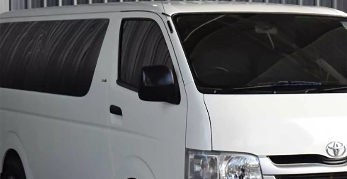 Black Manual View Mirror for Toyota Hiace Commuter (2005-2018)