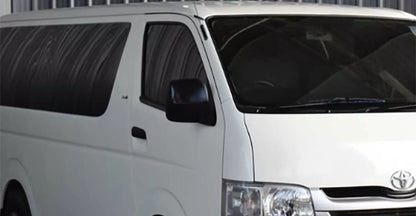 Black Manual View Mirror for Toyota Hiace Commuter (2005-2018)