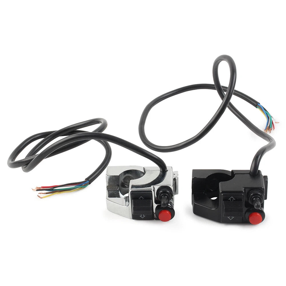 Handlebar Switch Button for Motorcycle Horn Turn Signal Fog Light Headlight BLK