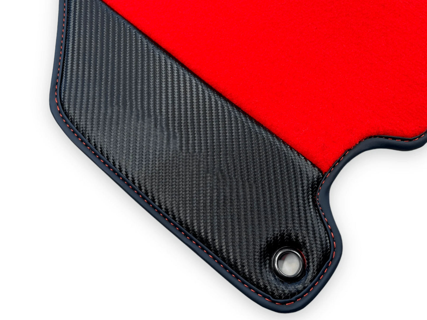 Red Floor Mats for Ferrari 360 Modena (2000-2005) - Carbon Fiber 360 Emblem