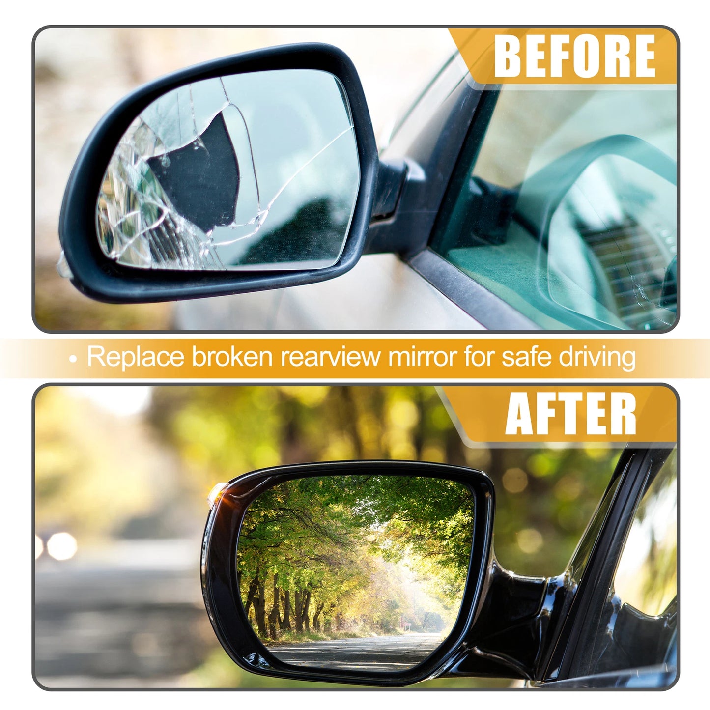 Driver Left Side Mirror Glass for Ford Transit 150 (2015-2023)