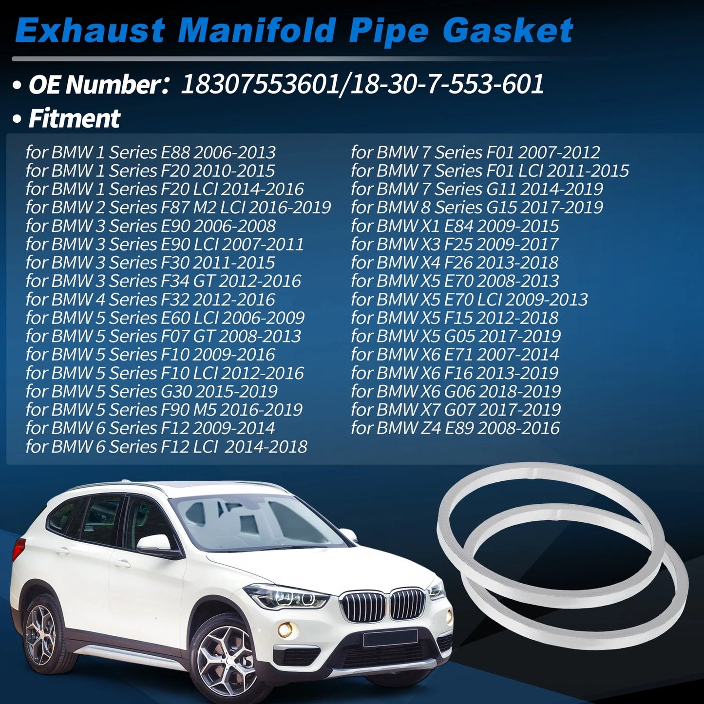 Exhaust Pipe Gasket for BMW 1 2 3 4 5 6 7 Series