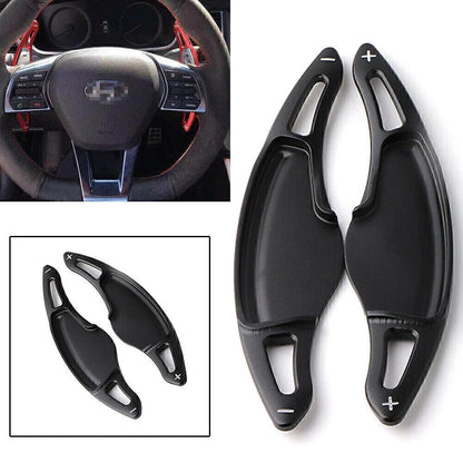 Black Steering Wheel Shift Paddle Gear Shifter Extension for Hyundai Sonata