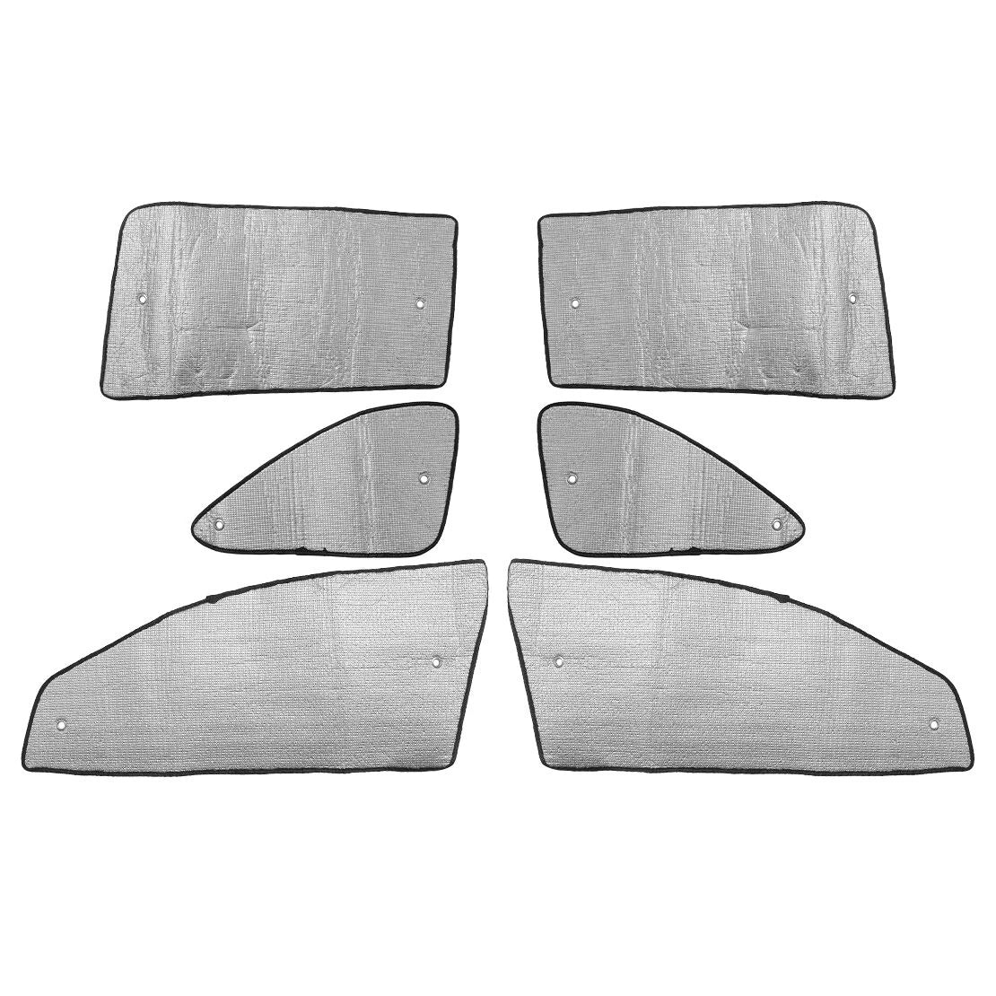 Side Window Sun Visor for Toyota Highlander (2014-2019) Black Silver