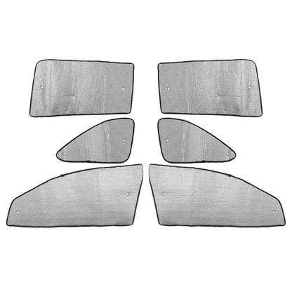 Side Window Sun Visor for Toyota Highlander (2014-2019) Black Silver