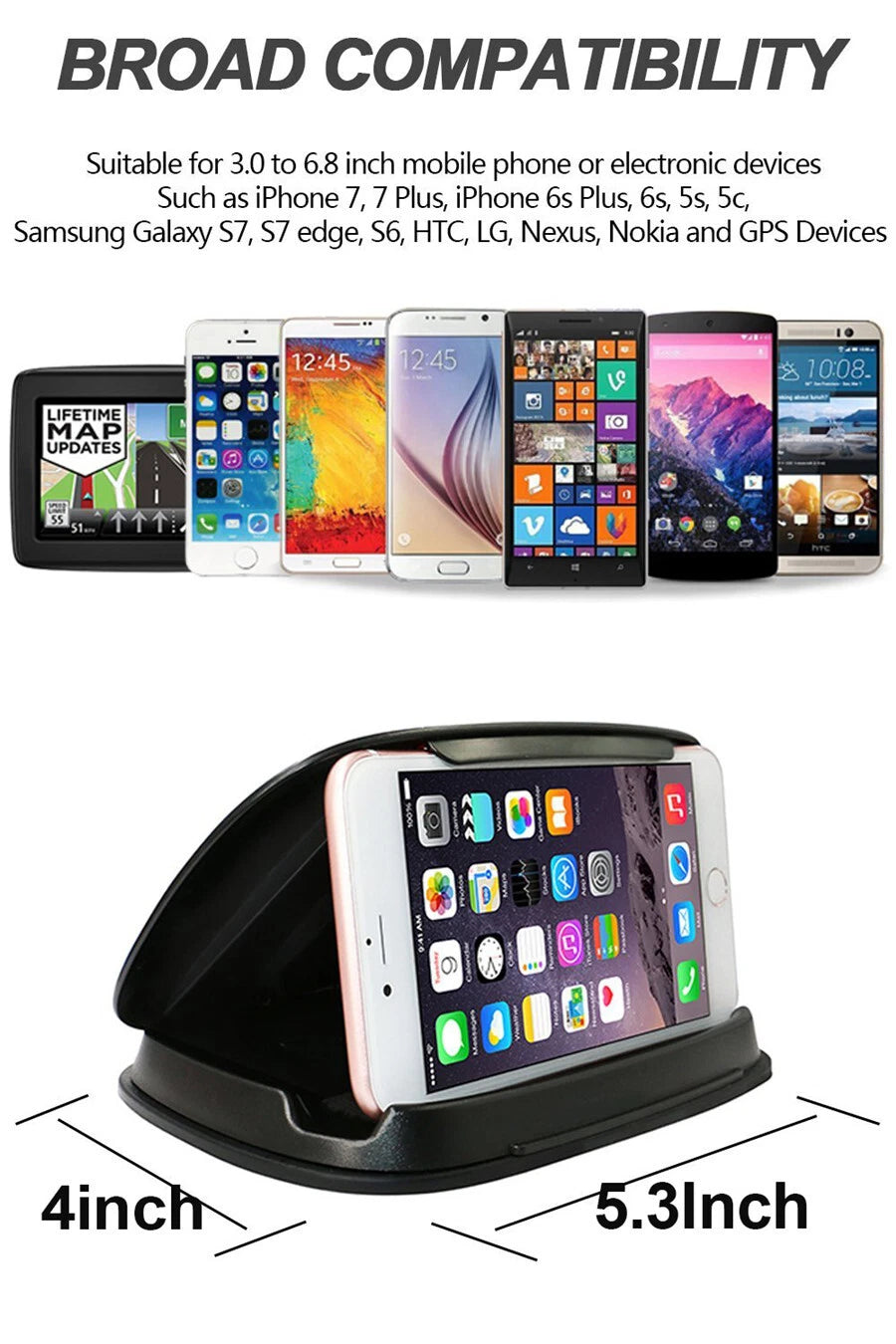 Car Dashboard Mobile Phone GPS Mount Holder for iPhone