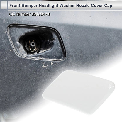 White Front Left Bumper Headlight Washer Nozzle Cover for Volvo C30 (2007-2013)