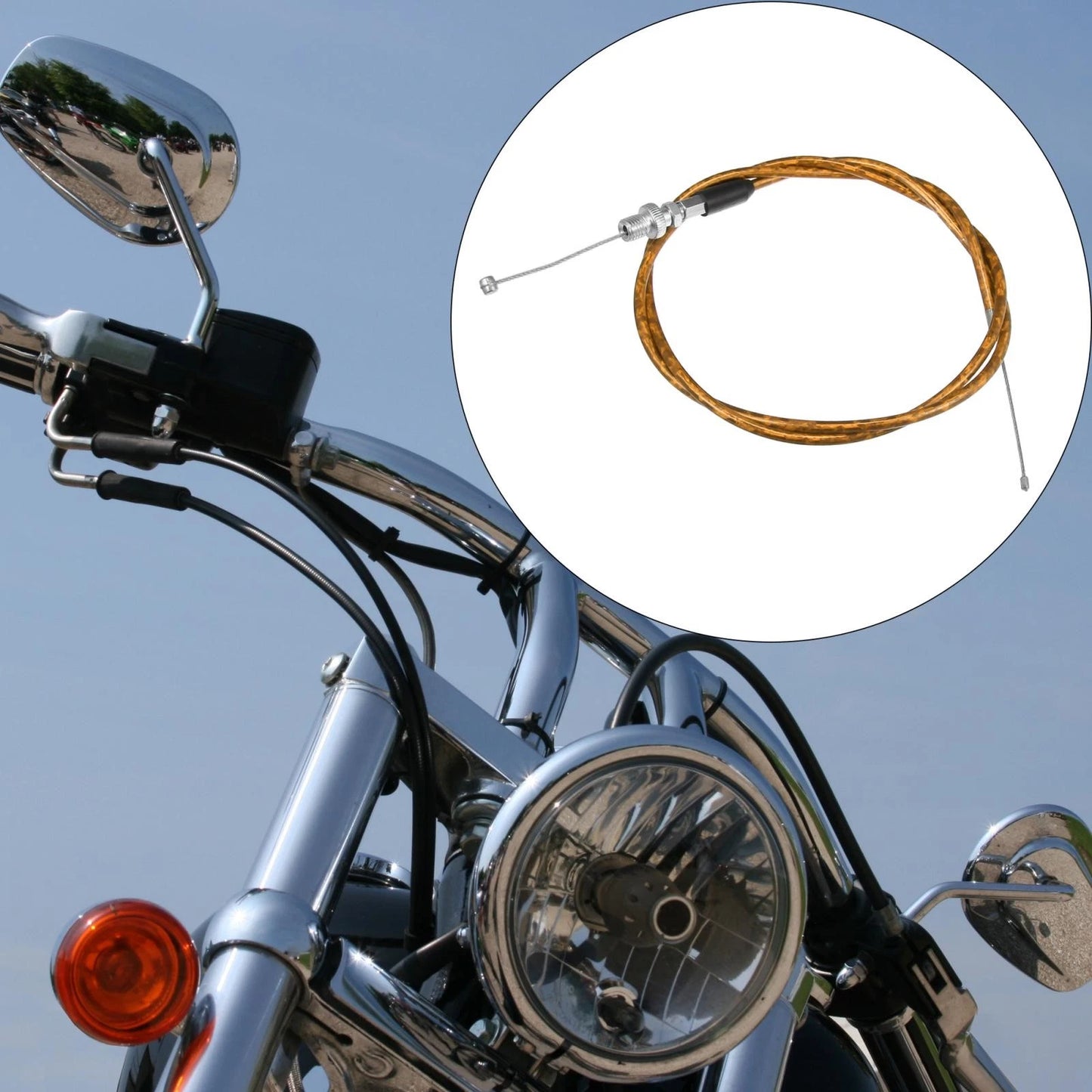 120cm Gold Tone Throttle Cable Wire for ATV Quad