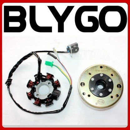 8 Pole Magneto Stator & Flywheel for GY6 125cc 150cc ATV Scooter