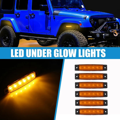 6 x Car LED Underbody Wheel Lights for Jeep (24V)