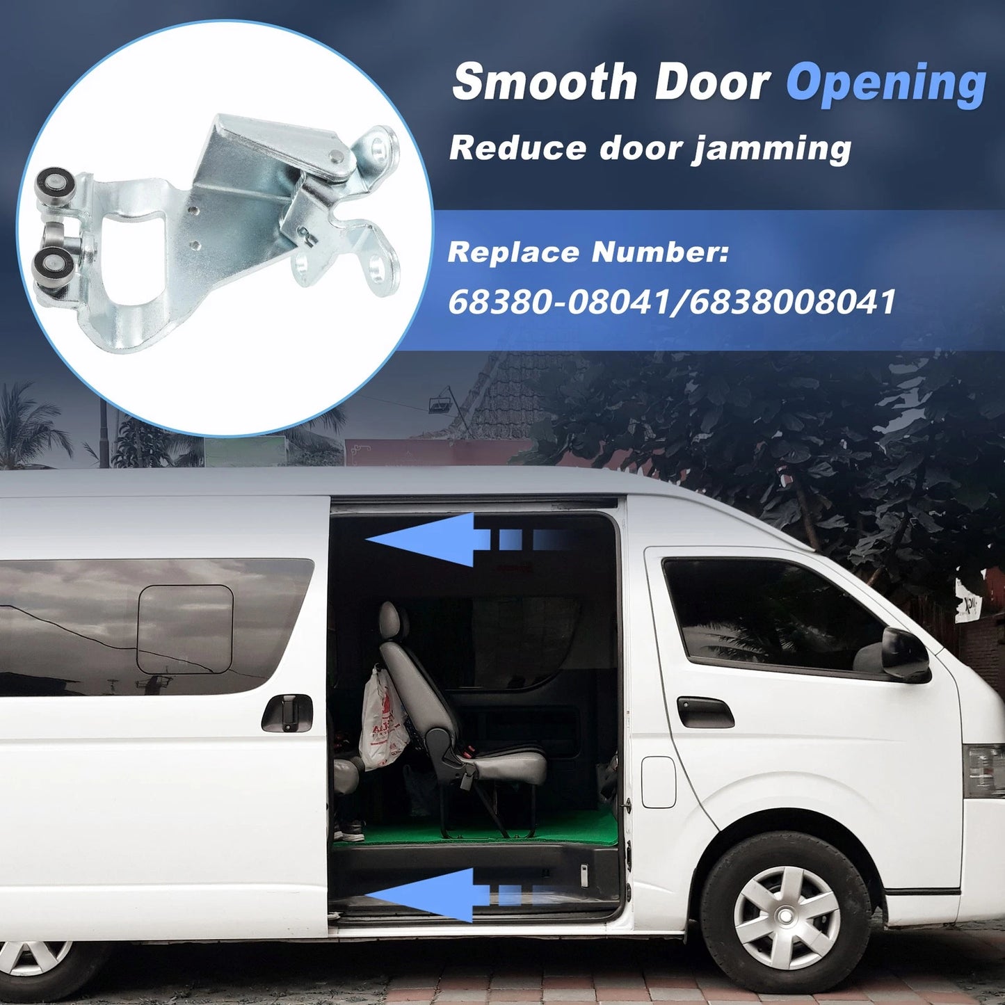 Sliding Door Roller Middle Center Bracket for Toyota Sienna (2011–2020)