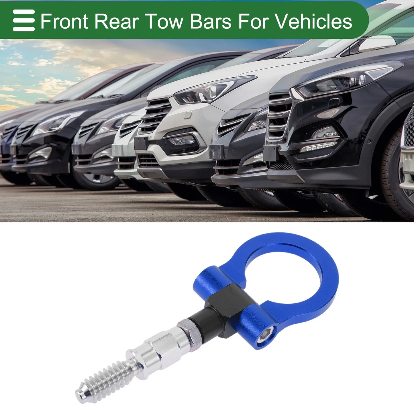 Front Rear Tow Hook 15.6mm Aluminum Alloy for Ford Focus (1998-2025)