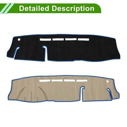 Dashboard Cover Mat for Toyota Hiace 200 (2004) - Sun Protector Pad Black Blue