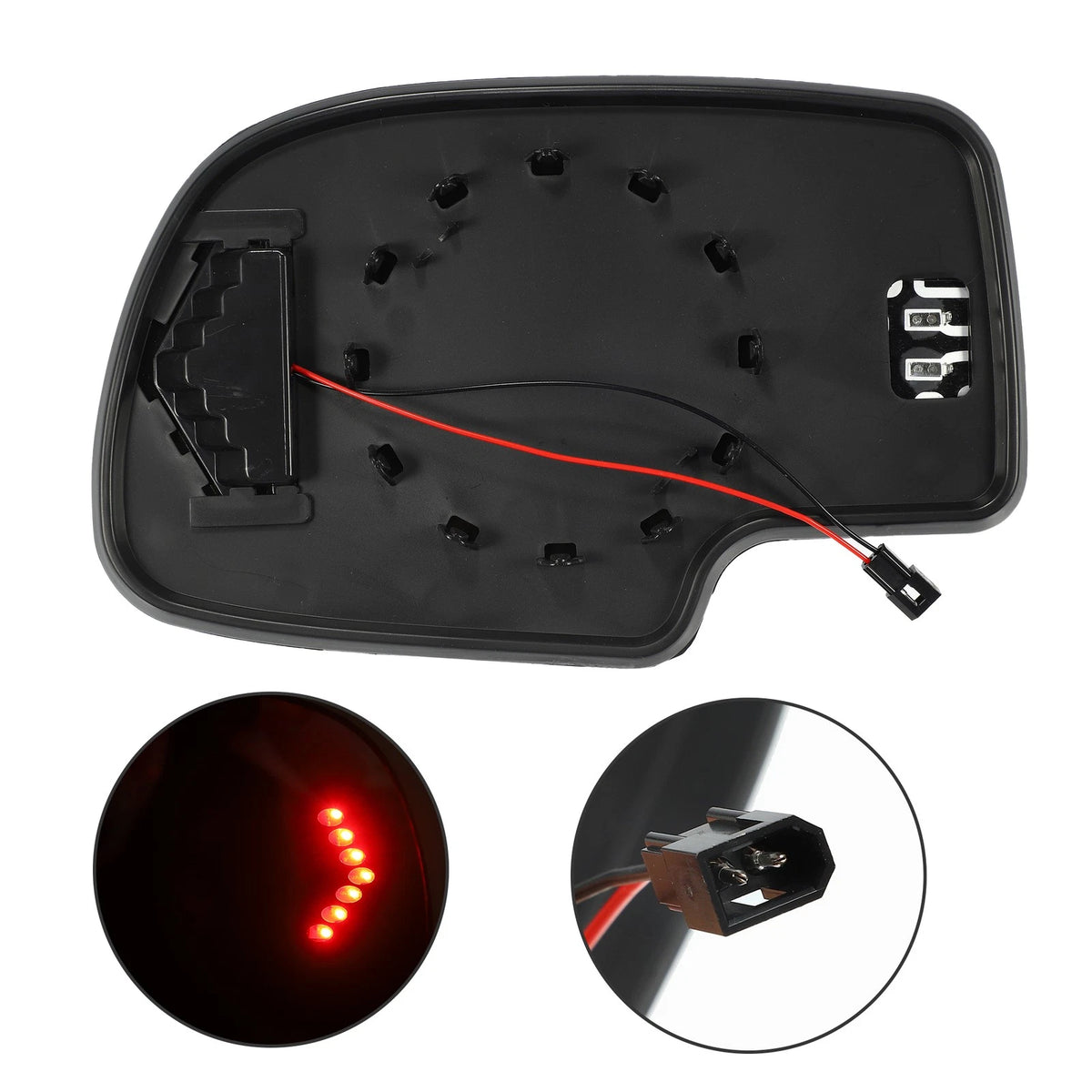 Right Rearview Heated Mirror Glass for Chevy Silverado Avalanche Suburban