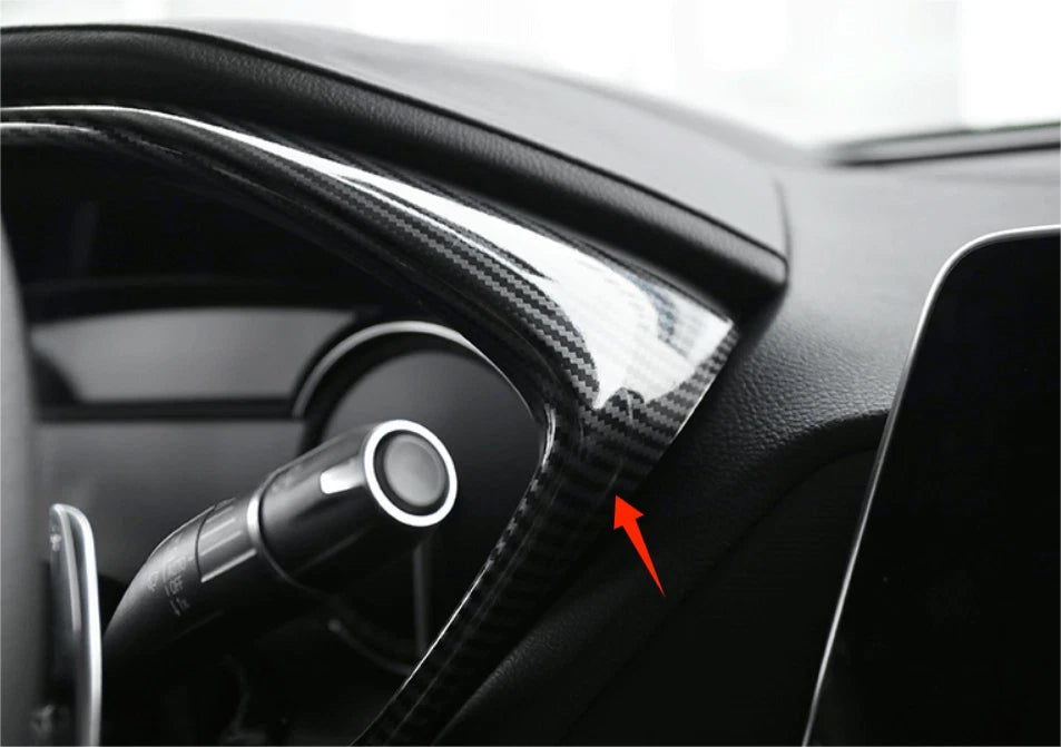 Dashboard Panel Lid Cover Trim for Cadillac CT4 ATS 2020-2023 Carbon Fiber