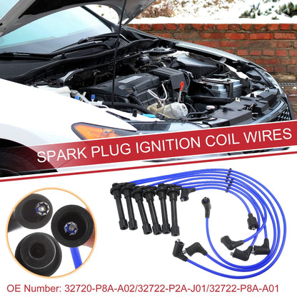 7pcs Spark Plug Wire Ignition Coil Cable for Honda Accord (2003-2007)