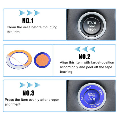 Sticker Kit Engine Push Start Button for Dodge Charger Challenger Durango Blue