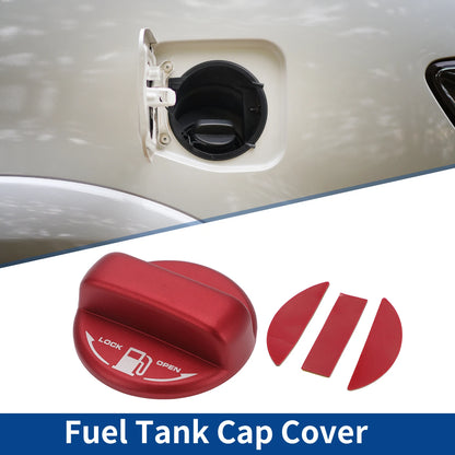Metal Gas Fuel Tank Cap Cover Sticker Red for Toyota Alphard 20 Series (2015-2023)