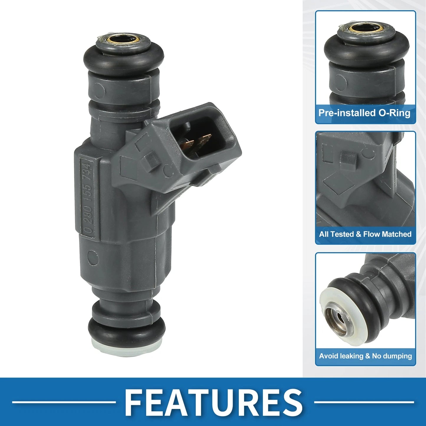 Fuel Injector for Ford Explorer 1997-2000 4.0L Black 1 x Piece