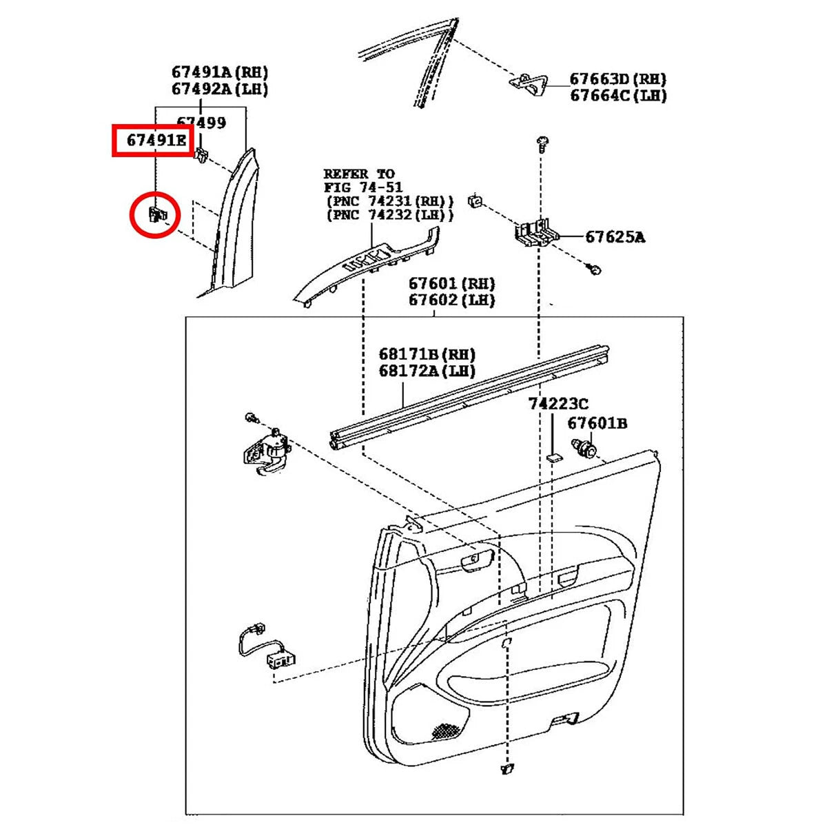 10 x Side View Mirror Triangle Clips for Toyota Hilux (2005-2014)
