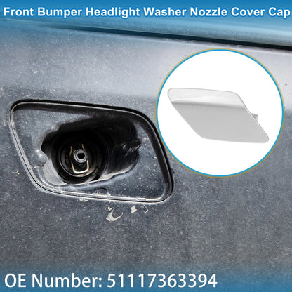 Front Right Washer Nozzle Cover for BMW 428i (2014-2016) Silver Tone