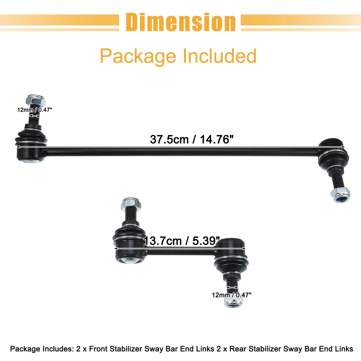4pcs Stabilizer Sway Bar Links for Hyundai Santa Fe (2007-2012)