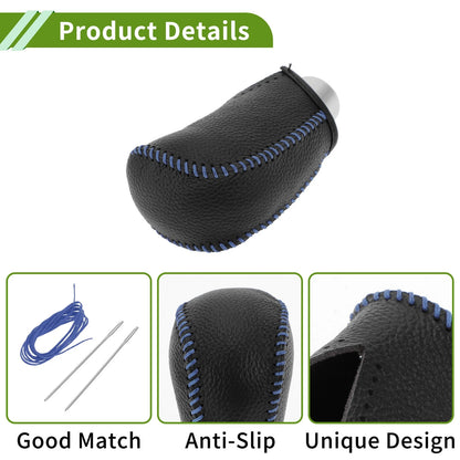 Car Gear Shift Knob Cover for Toyota Corolla (2009-2013) Pebbled Black Blue