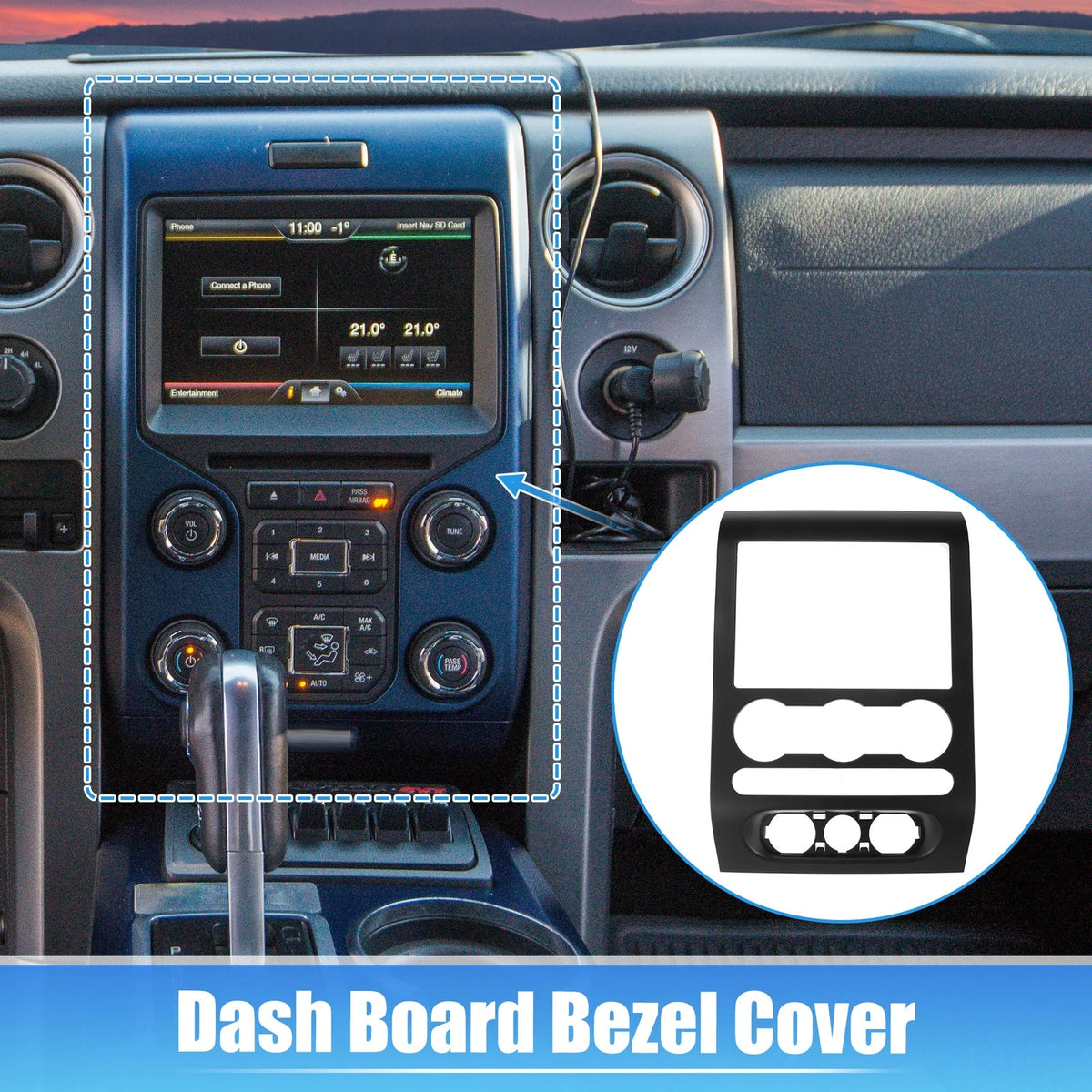 Dash Radio Bezel Center Trim Cover for Ford F150 (2004-2008)