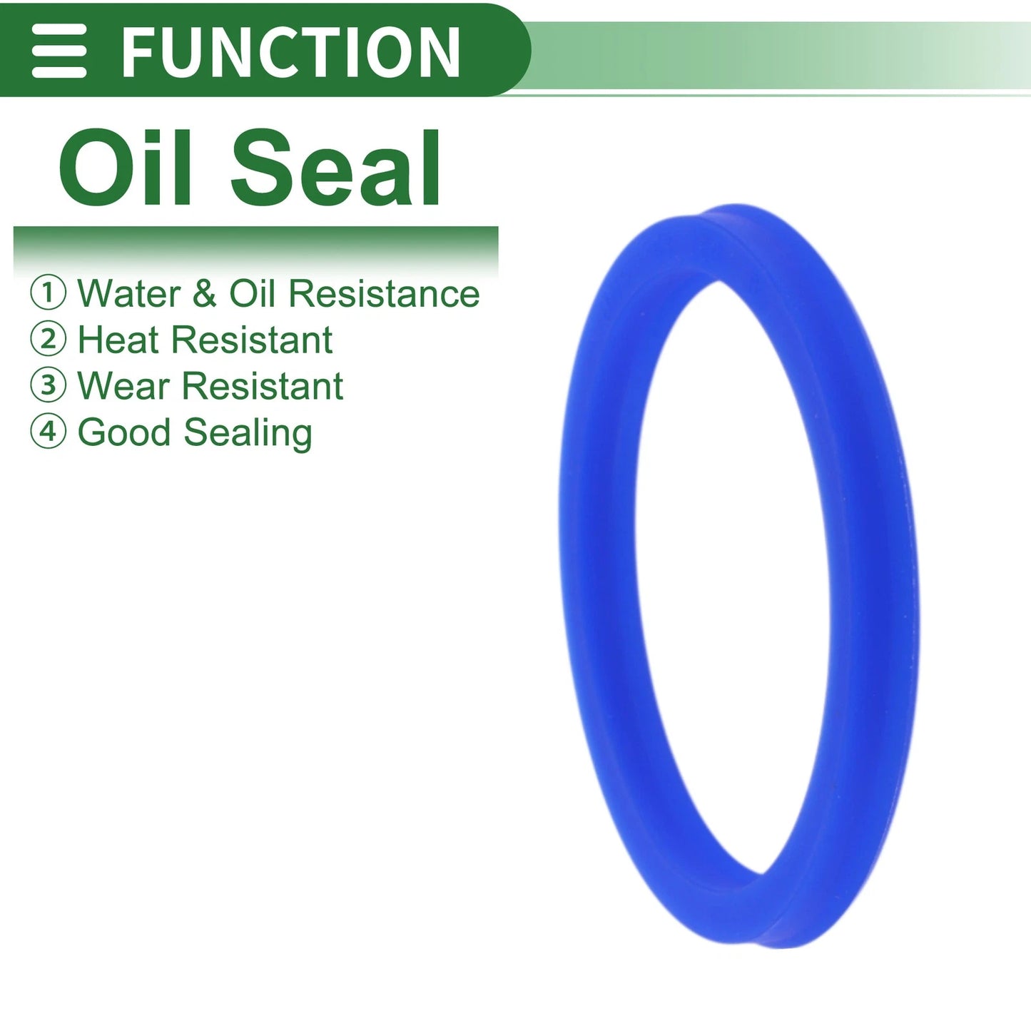 Oil Seal 53x63x6mm Rotary Shaft Seal TPU Blue 5 Pcs for Automotive