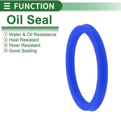 Oil Seal 53x63x6mm Rotary Shaft Seal TPU Blue 5 Pcs for Automotive