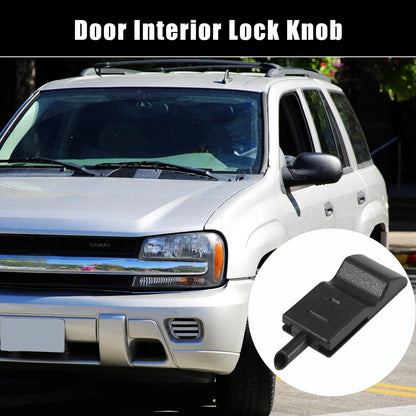 Door Lock Knob Front Rear Black for Chevrolet Silverado & GMC Sierra