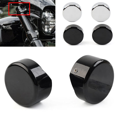 Gloss Black Upper Fork Caps for Harley Softail Breakout FXBR FXBRS (2018-2023)
